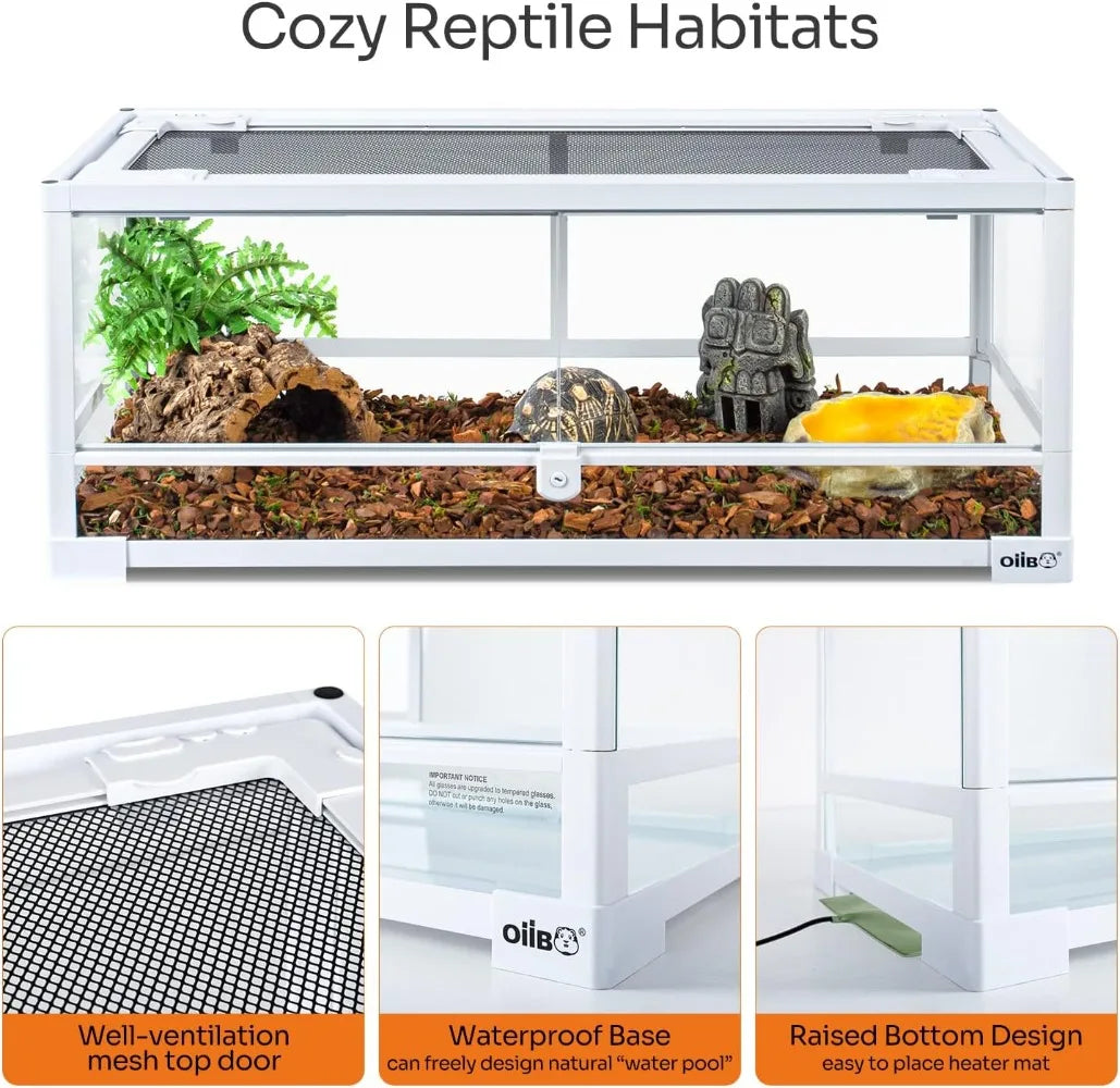 Full Glass Long Tank Reptile Terrarium