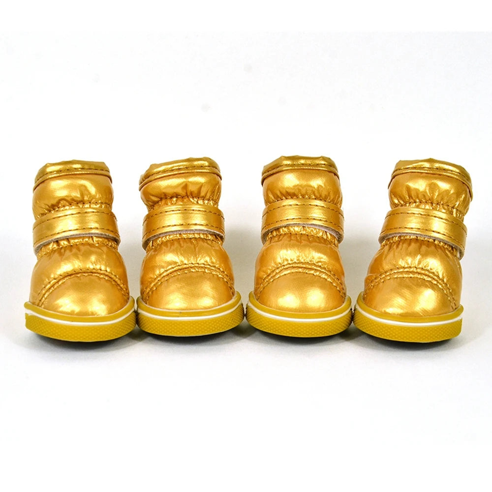 4PCS Snow Boots Warm Slip-Resistant Waterproof Shoes