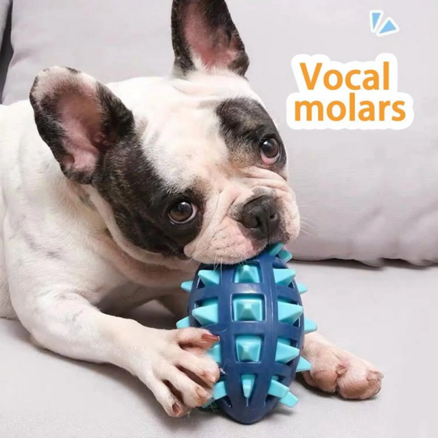 Squeaky Dog Toys For Aggressive Chewers Rubber Chew Ball With Squeaker