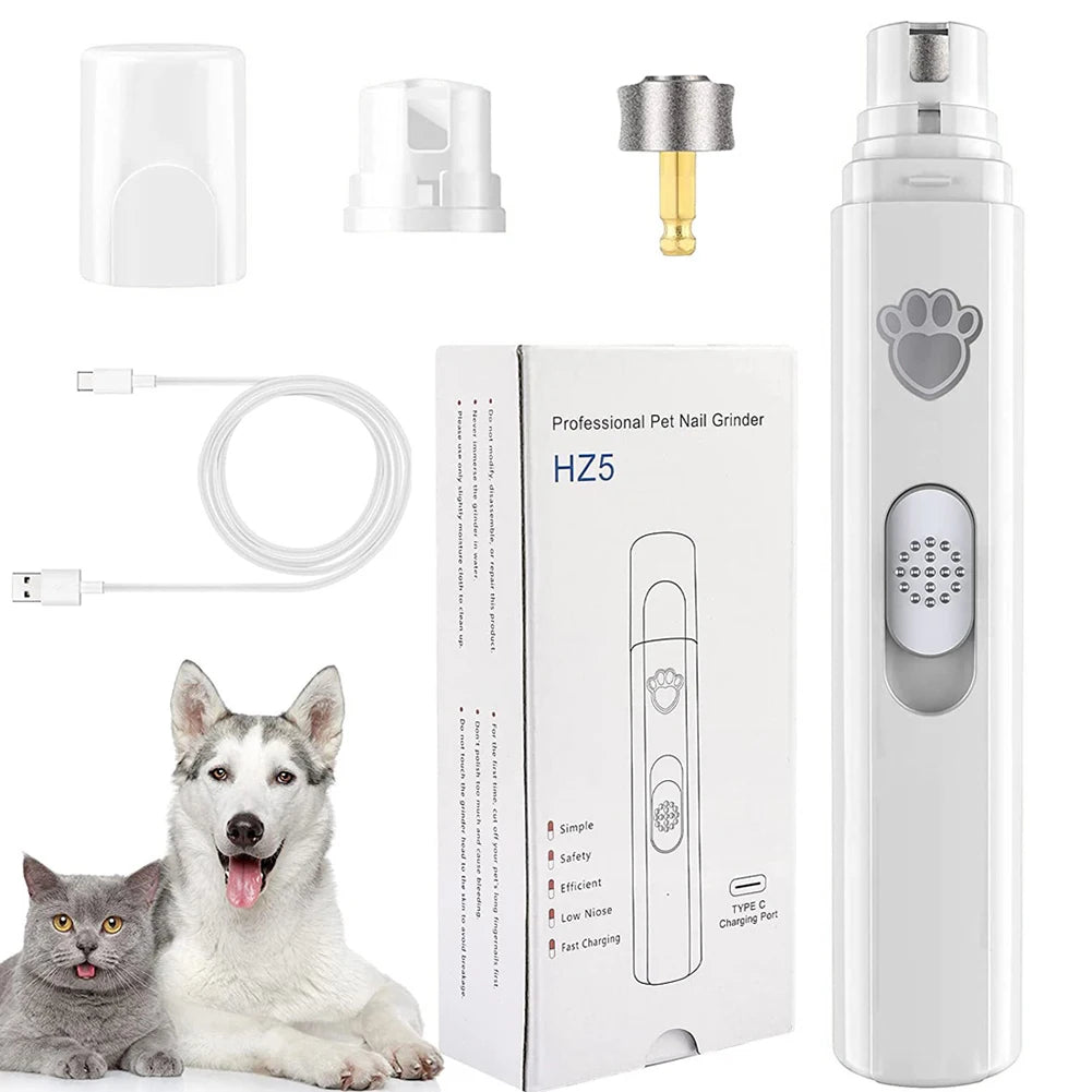 Electric Dog Nail Grinder Pet Nail Clipper USB Rechargeable