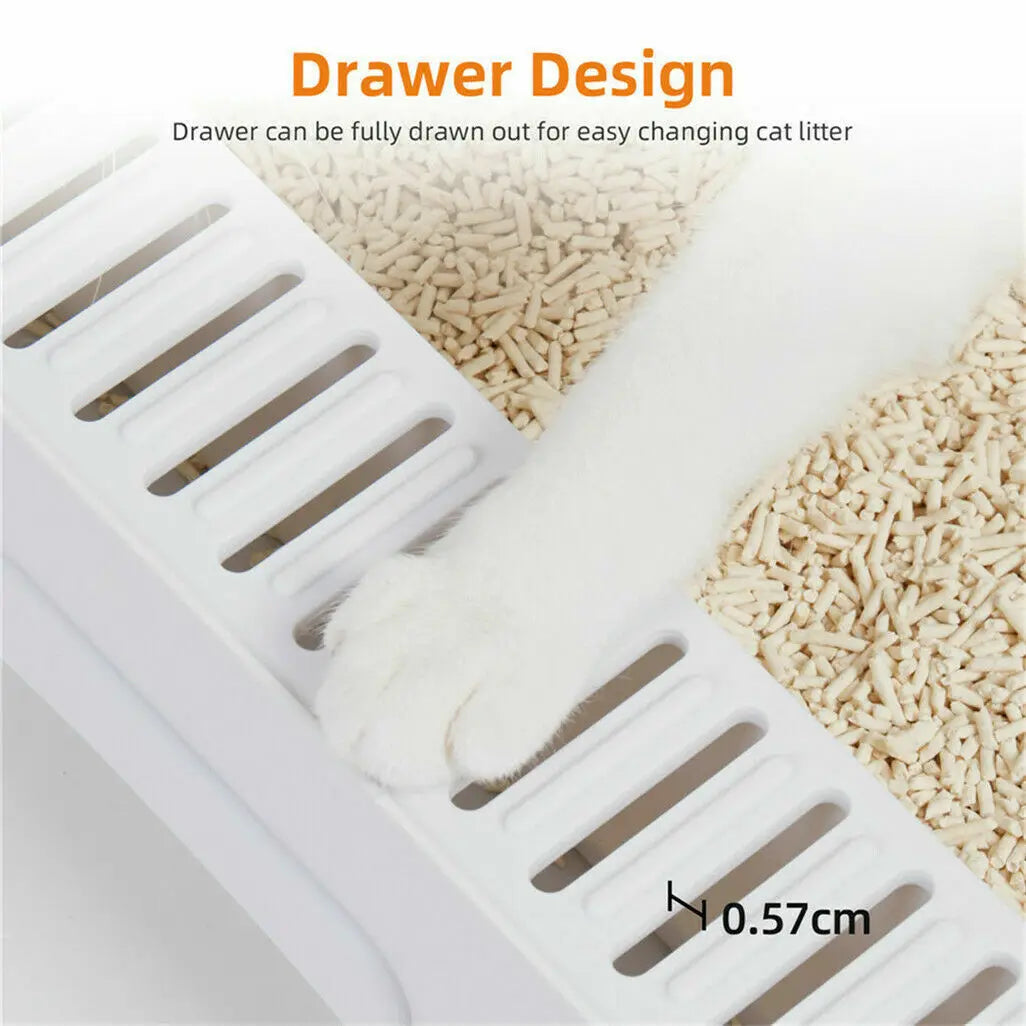 Cat Litter Box with Scoop and Tray Enclosed