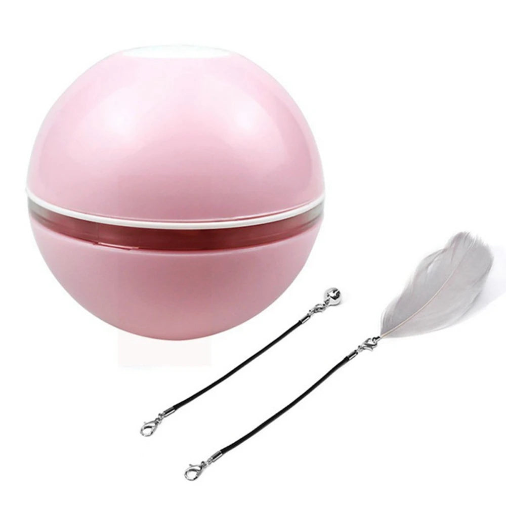Interactive Cat Toy Automatic Pet Ball Colorful LED Rotating Ball