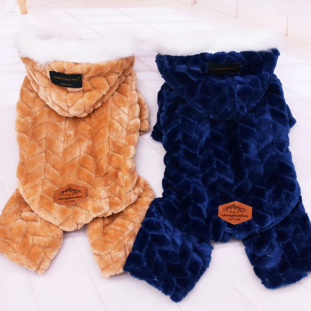 Winter Dog Jumpsuits Pet Hoodie Jacket Coat