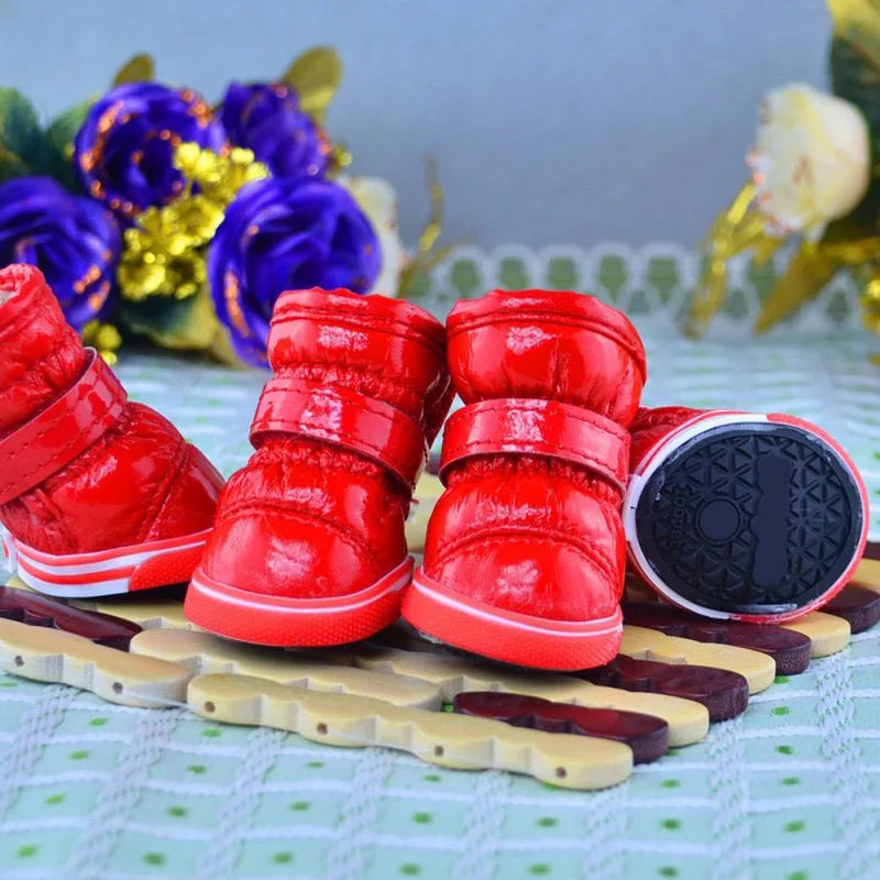 4PCS Snow Boots Warm Slip-Resistant Waterproof Shoes