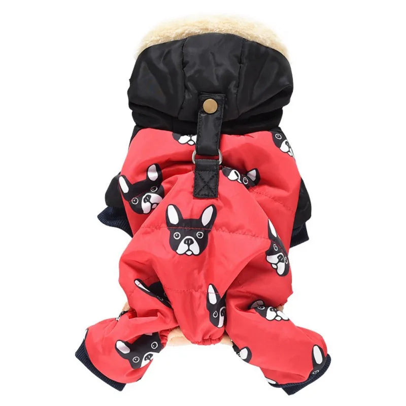 Winter Warm Pet Clothes Jumpsuit Waterproof Hoodie