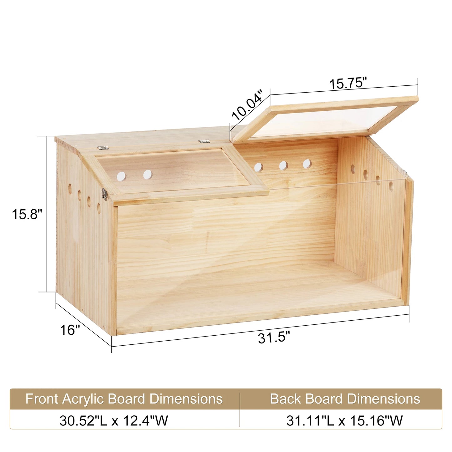 Transparent Wooden Hamster Cage or small animals