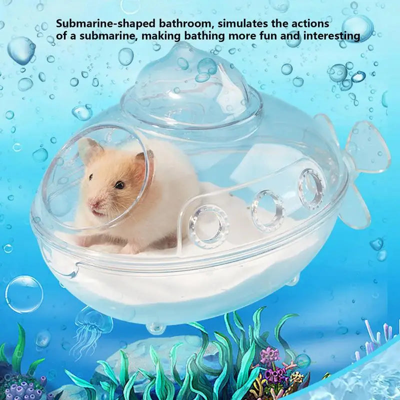 Hamster Sand Bath Container Transparent Hamster Bath