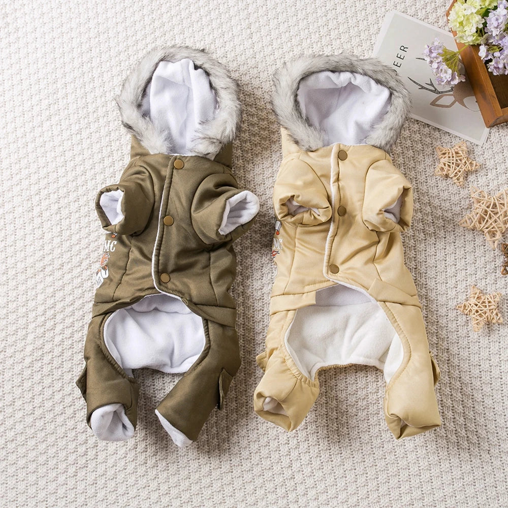 Winter Pet Clothes Warm Dog Hooded Jacket