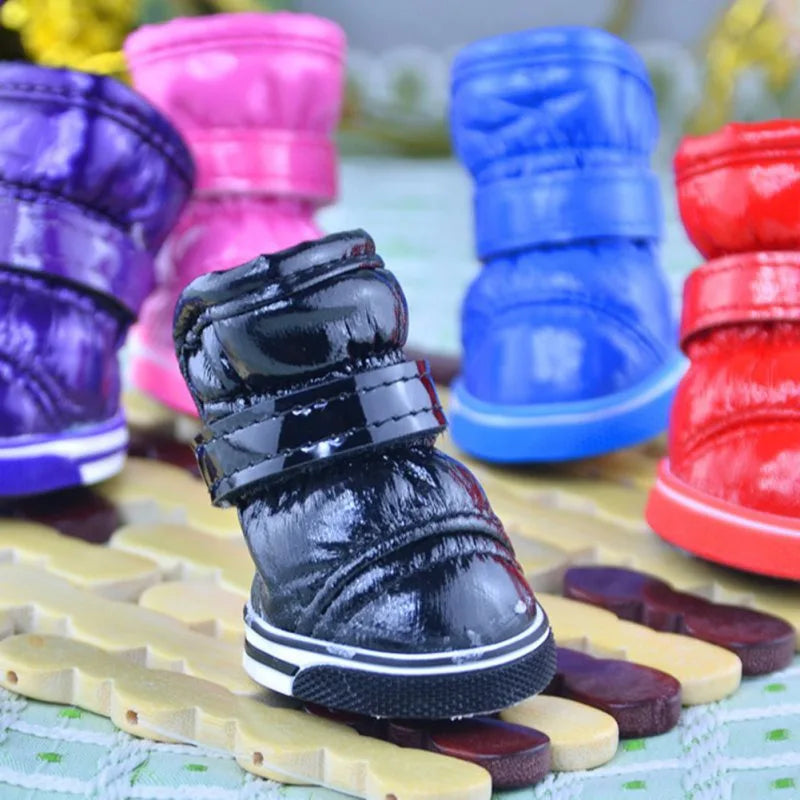 4PCS Snow Boots Warm Slip-Resistant Waterproof Shoes