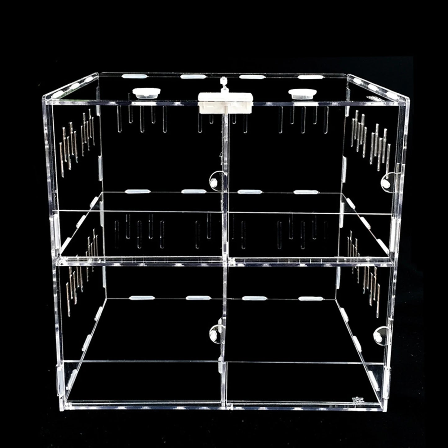 4 Grids Acrylic Pet Reptile Cage Breeding Box Terrarium