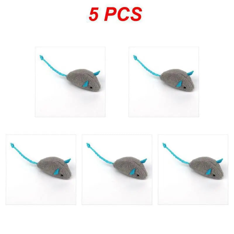 1~40PCS Pet Toy Catnip Mice Plush Mouse Cat Toy