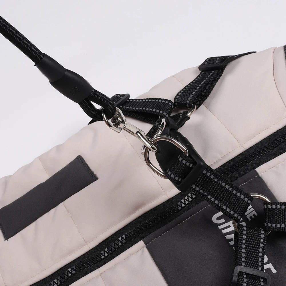 Winter Pet Dog Jacket With Harness Clothes Waterproof