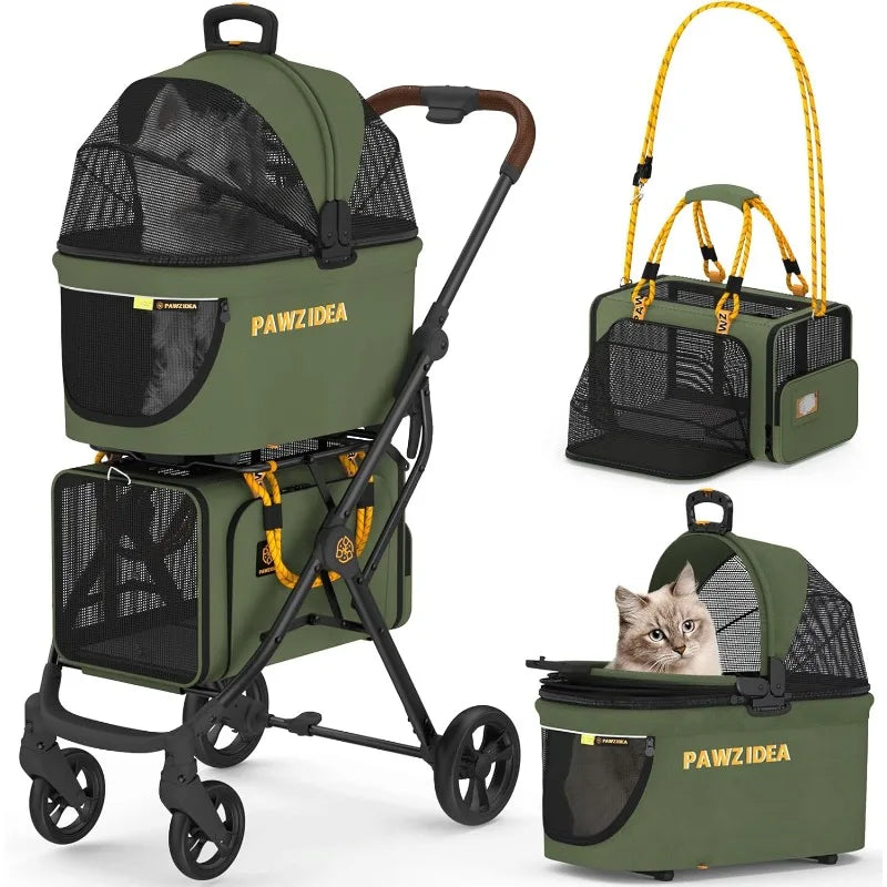 PAWZIDEA Double Pet Stroller for 2 Small or Medium pet