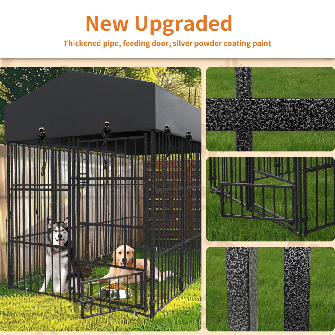 64.9” Heavy Duty Dog Kennel Welded Metal Playpen
