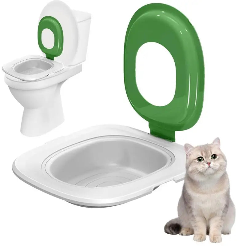 Portable Litter Tray Toilet Training Kitten Potty System Reusable Toilet