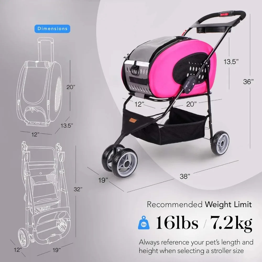 Five in One Foldable Small pet Combination stroller