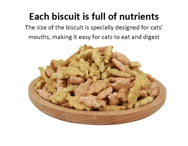 Cat Biscuits Salmon Snacks Multiplicity Nutrition Health