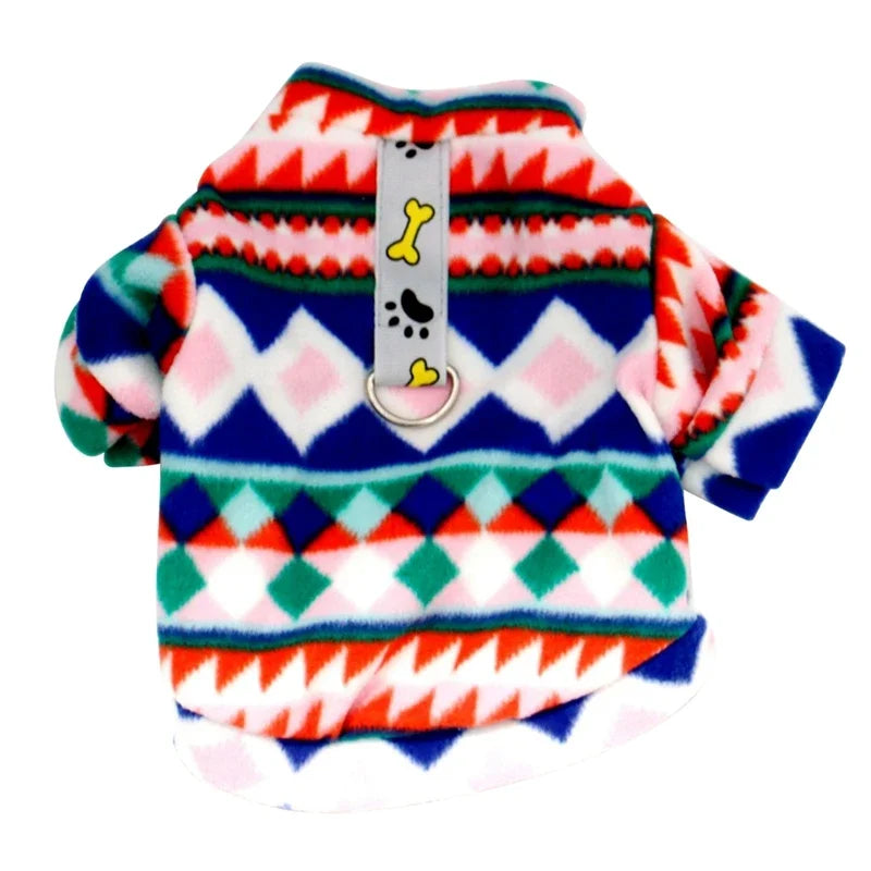 Warm Fleece Dog Or Cat Clothes Winter Pullover