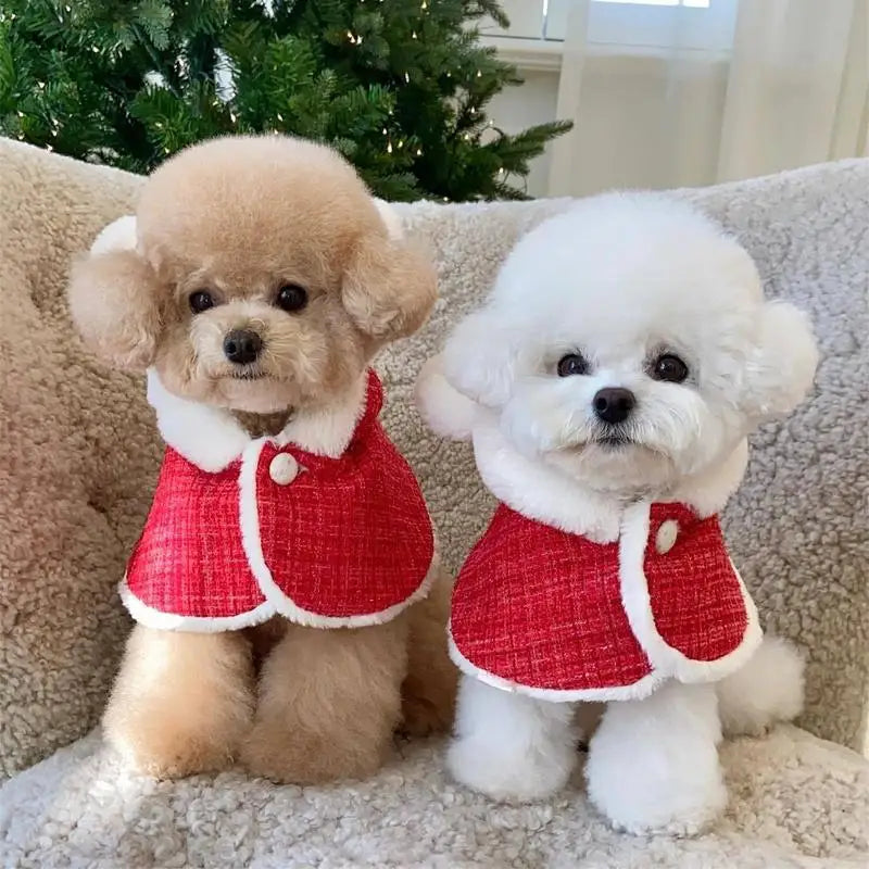 Dog Christmas Costume Christmas Santa Claus Cloak