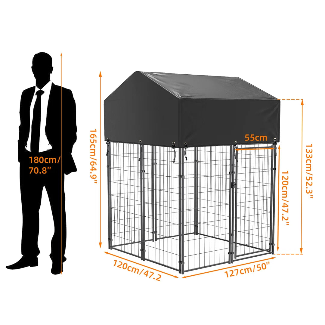 64.9” Heavy Duty Dog Kennel Welded Metal Playpen