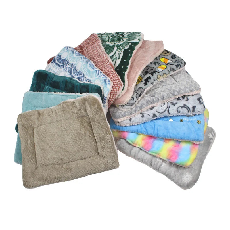 Soft Cat Bed Mats Short Plush Pet Sleeping Bed Mats