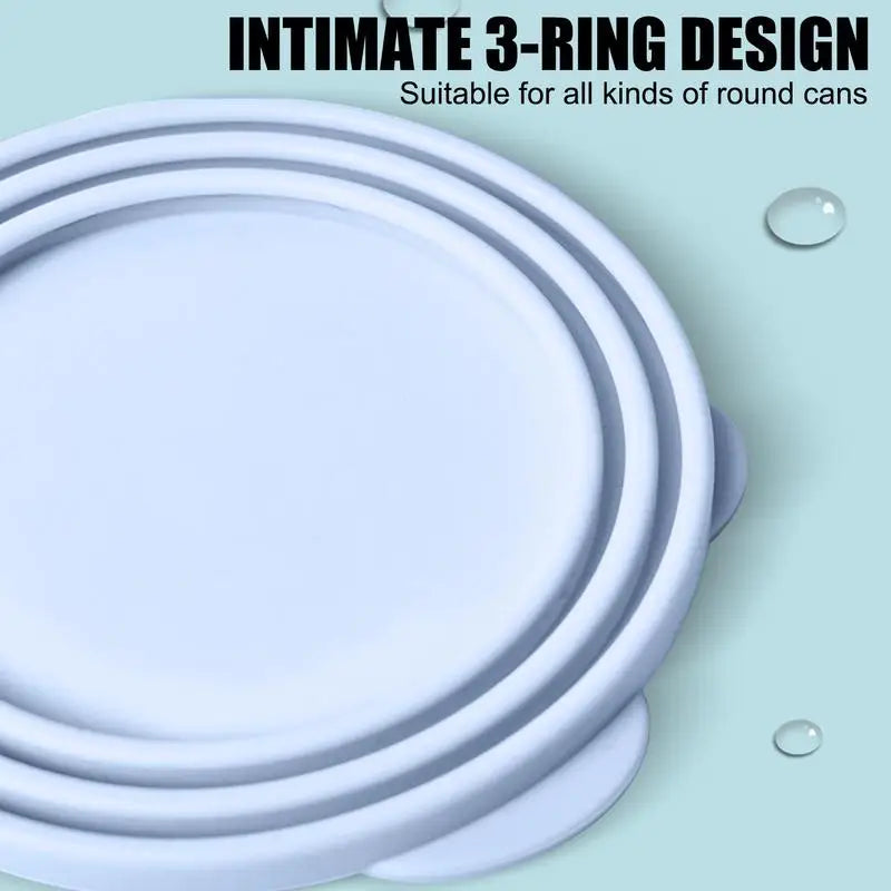 Silicone Can Cover Fruit Can Seal Lids With Spoon For Pet Food