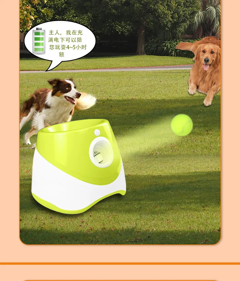 Automatic Launcher Interactive Dog Toy Tennis Toss Machine Thrower