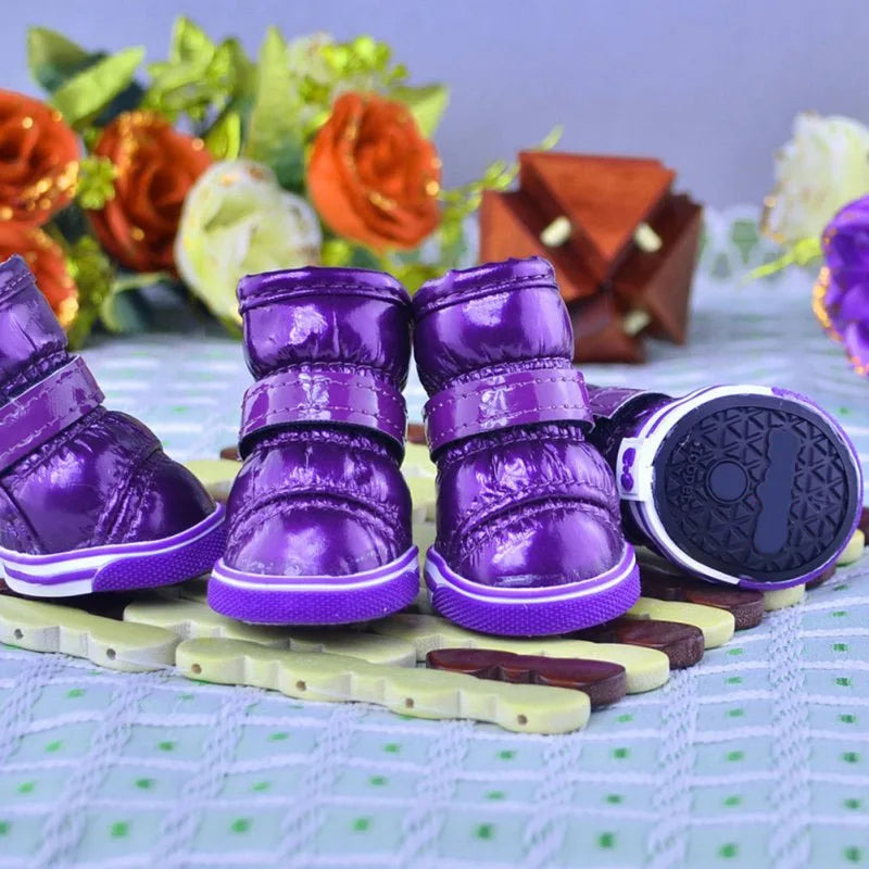 4PCS Snow Boots Warm Slip-Resistant Waterproof Shoes