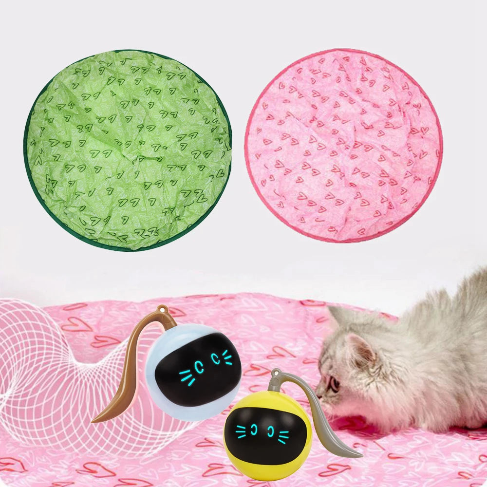 Interactive Cat Toy Automatic Pet Ball Colorful LED Rotating Ball