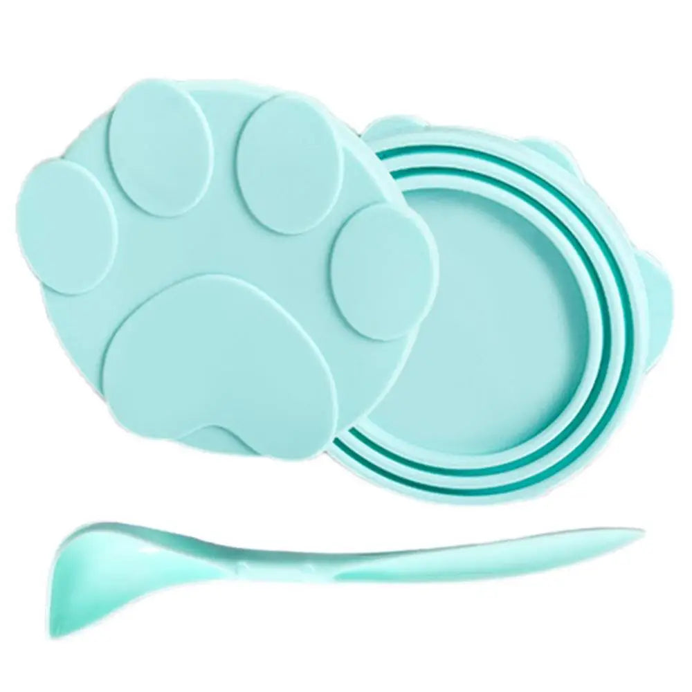 Silicone Can Cover Fruit Can Seal Lids With Spoon For Pet Food