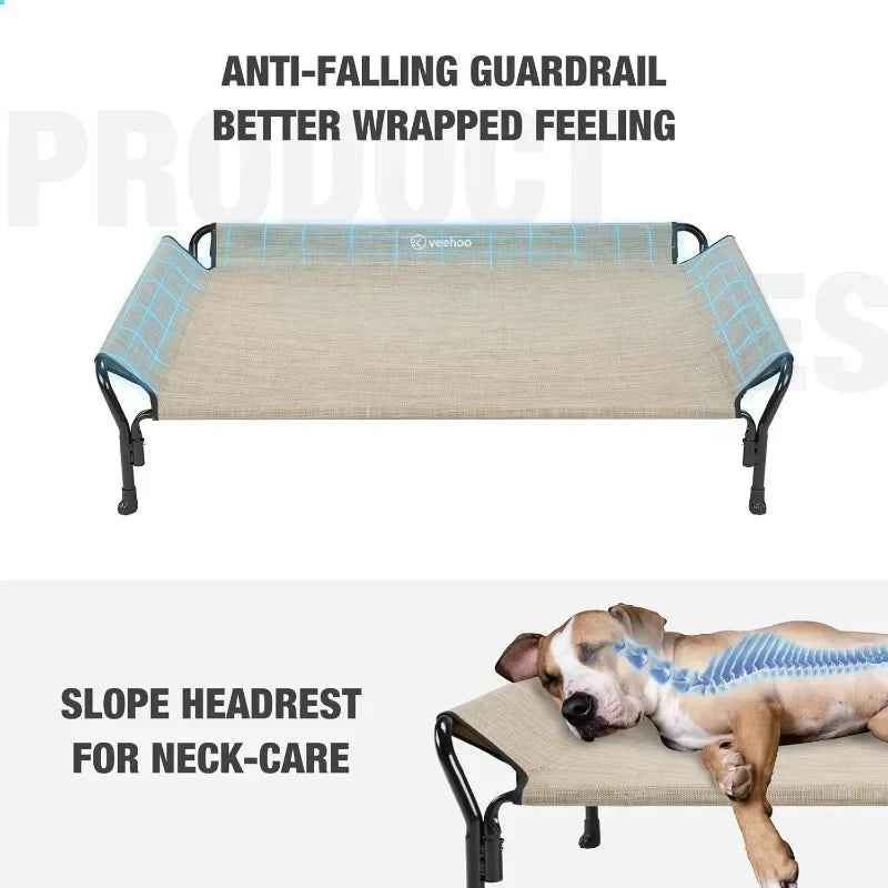 Guardrail Elevated Dog Bed Washable & Breathable Teslin Mesh