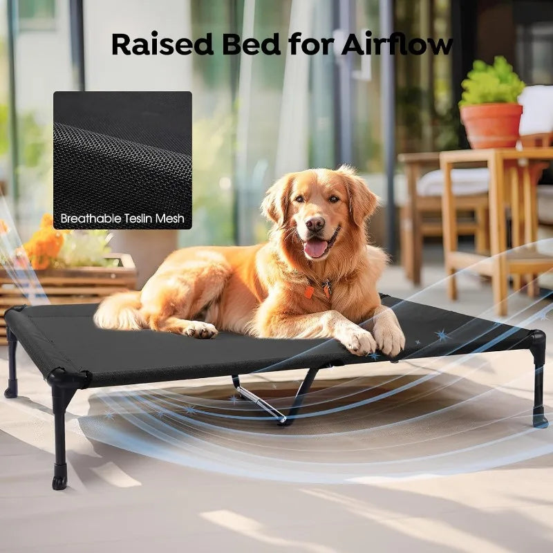 Cooling Elevated Dog Bed Breathable Mesh