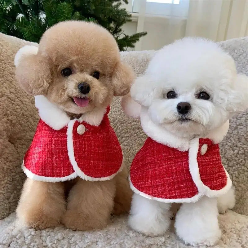 Dog Christmas Costume Christmas Santa Claus Cloak