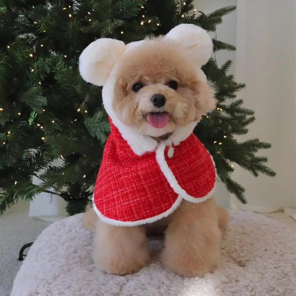 Dog Christmas Costume Christmas Santa Claus Cloak