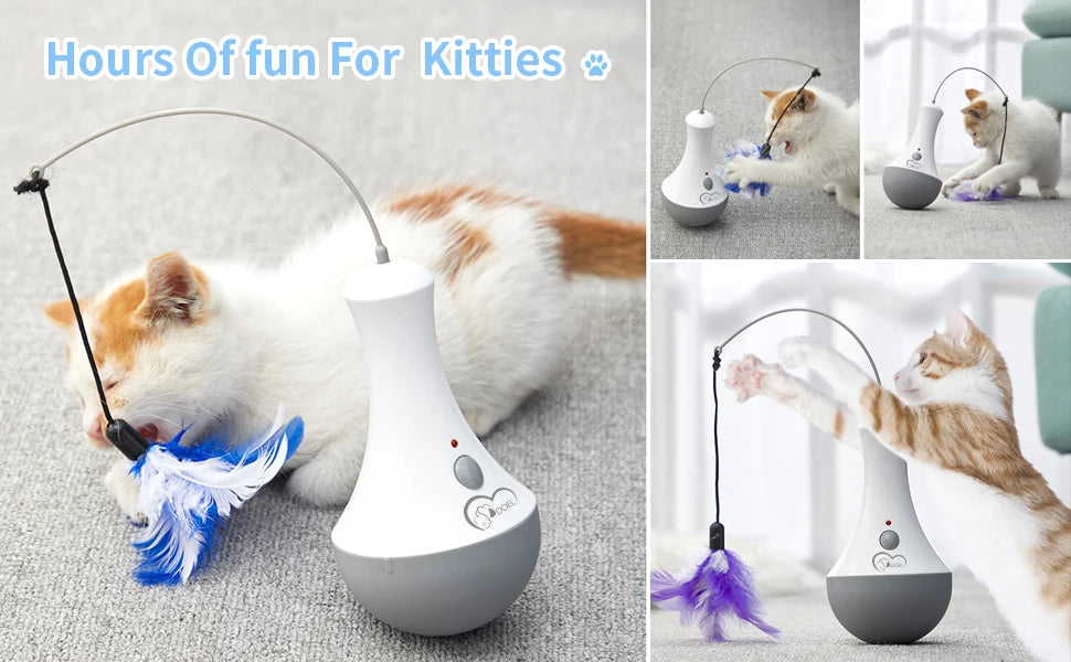 Cat Interactive Toys Feather Teaser Indoor Play