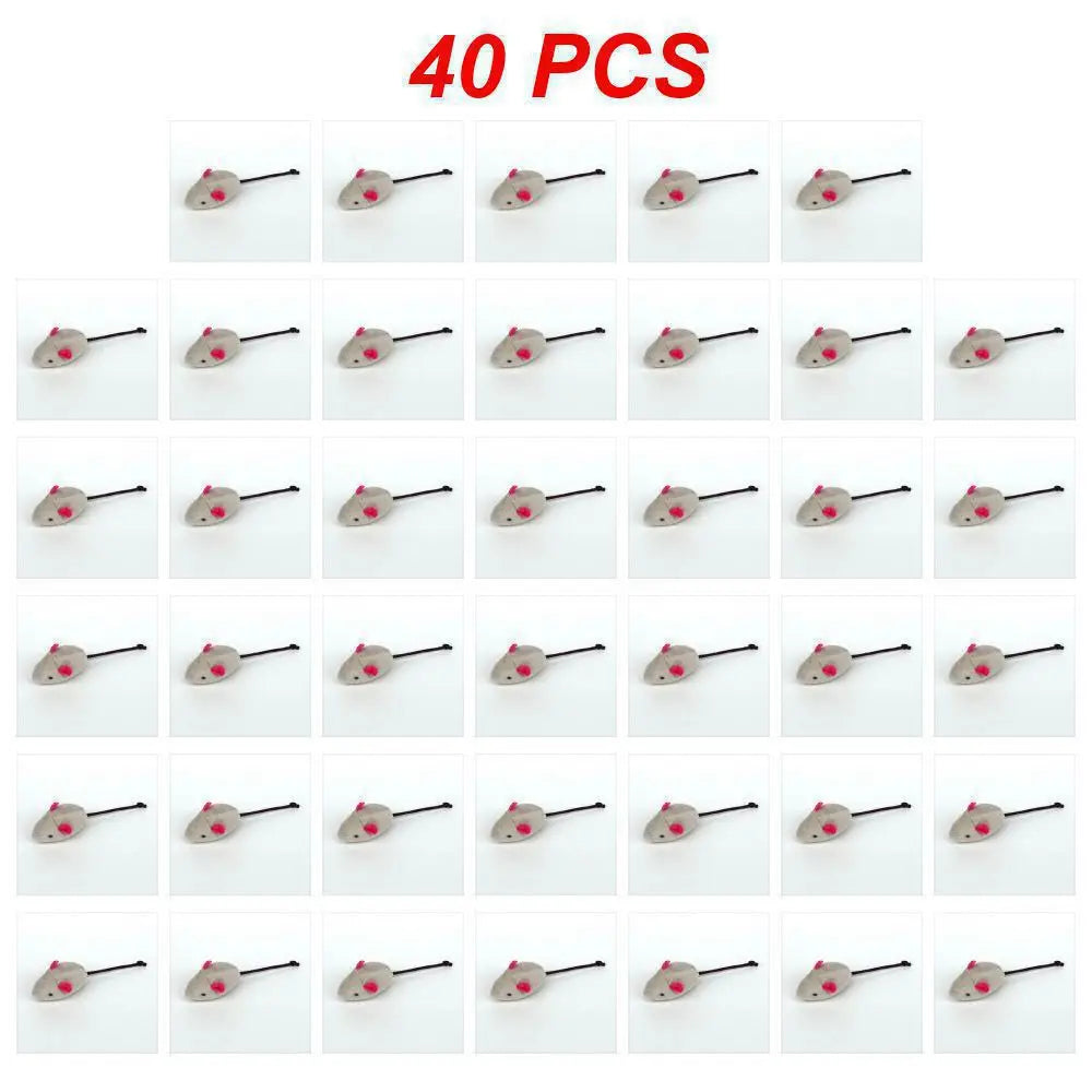 1~40PCS Pet Toy Catnip Mice Plush Mouse Cat Toy