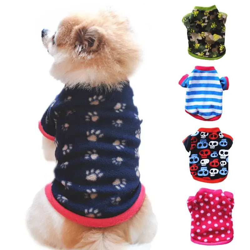 Warm Fleece Pet Dog Clothes Cute Coat