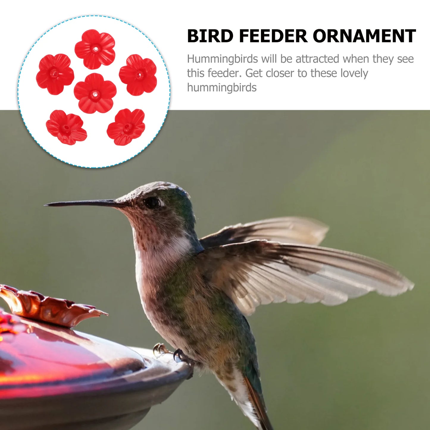 Flowers Creative Hummingbird Feeding Food Dispenser