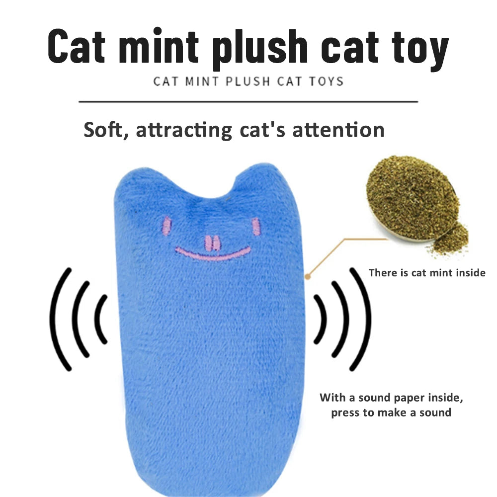 Cat Interactive Plush Cat Toy Chewing Squeaky Toy