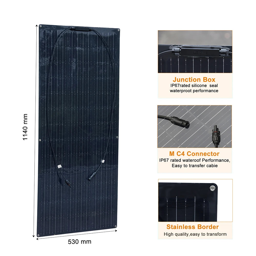 Pet BOGUANG Semi- Flexible Solar Panel Balcony Photovoltaic PV