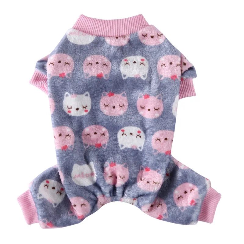 Christmas Pet Clothes Winter Warm Jumpsuits