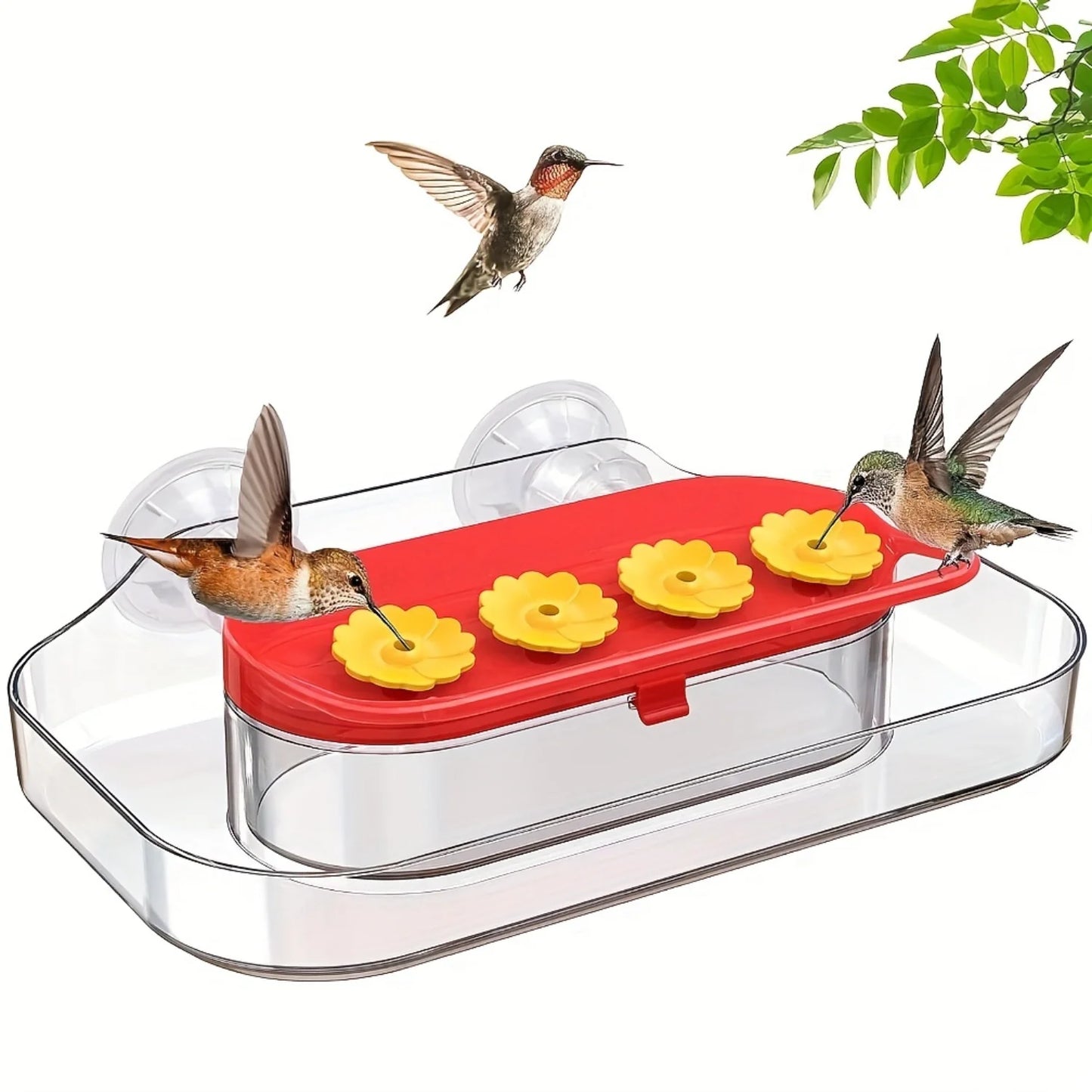 Window Hummingbird Feeders Flower Feeding Ports
