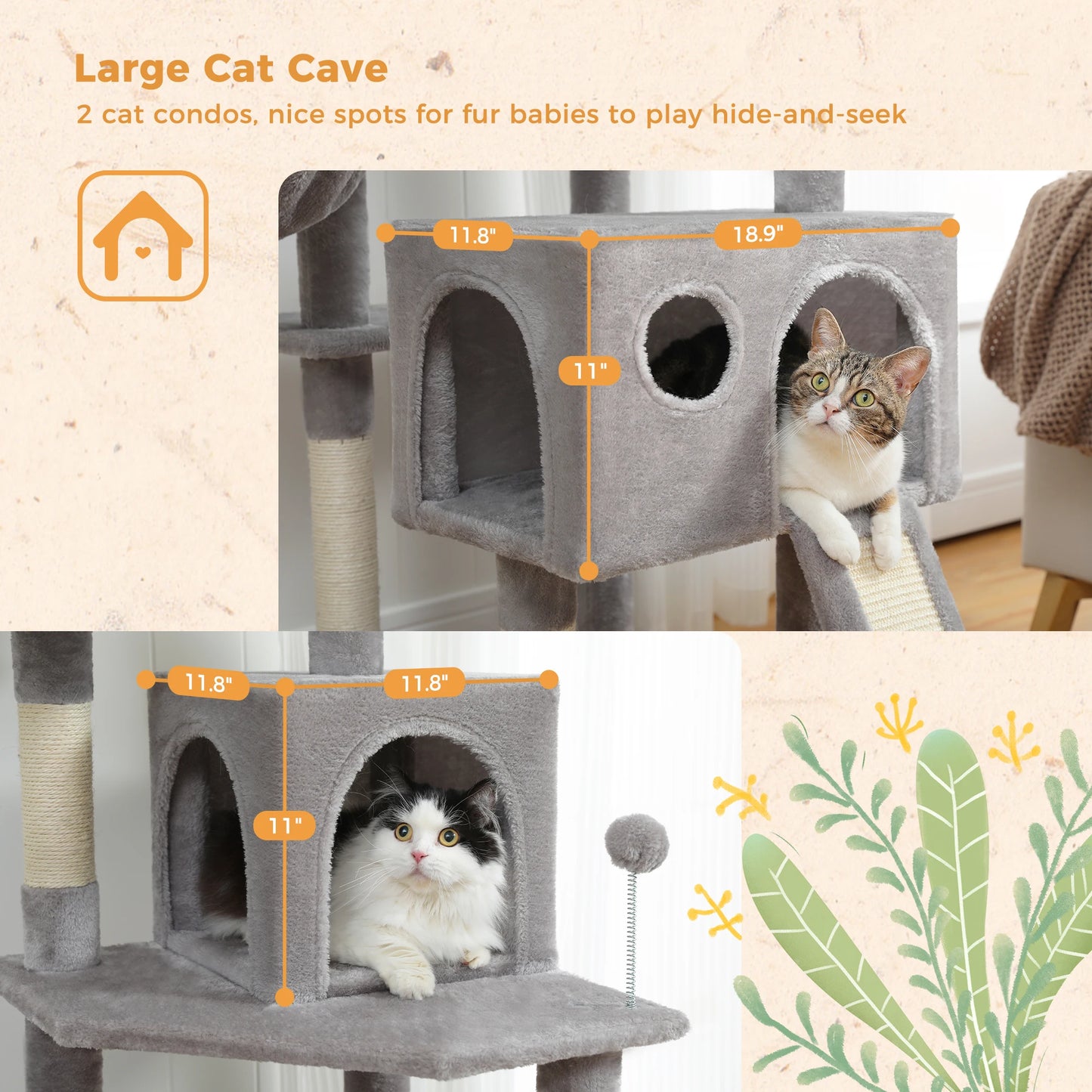 Cat Climbing Frame Scratching Post Tree
