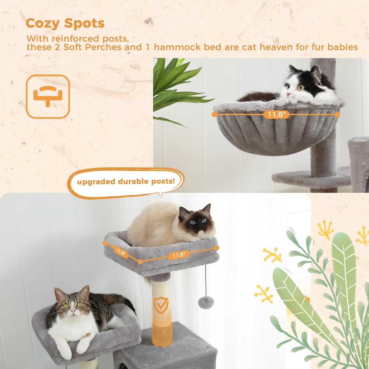 Cat Climbing Frame Scratching Post Tree