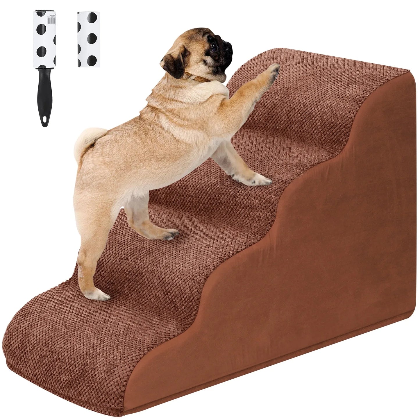 4 Steps Dog Ramp/Stairs for Beds and Couches