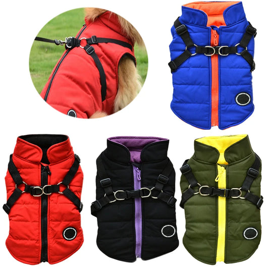 Winter Pet Dog Jacket With Buckle Labrador