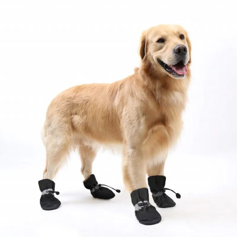 4pcs Waterproof Shoes Antiskid Dog Shoes
