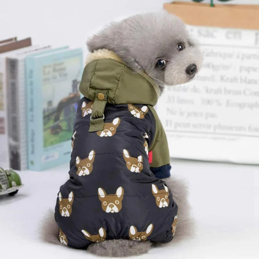 Pet Coat Jacket Warm Clothes Waterproof Hooded