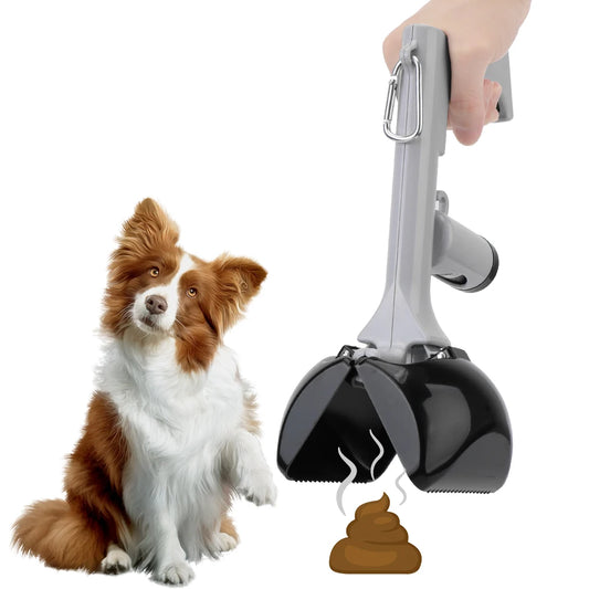 Poop Pick Up Holder 2 In 1 Pet Accessories with 1 Roll Garbage Bags