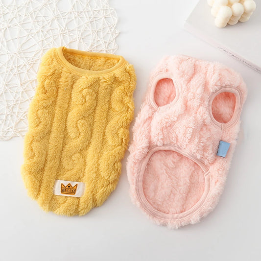 Fleece Pullover Pet Clothes Wavy Double-sided Pet Outfit